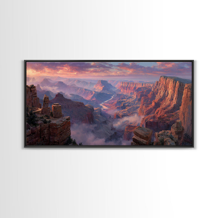 Grand Canyon Landscape Sunset Canvas Print Scenic Nature Wall Art Large Modern Art Home Decor