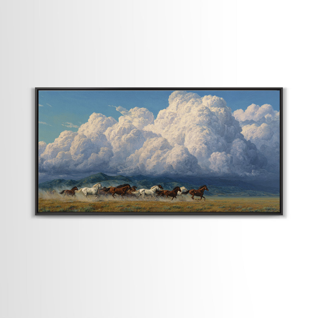 Lush Mountain Stream Landscape With Blue Sky Original Oil Painting Wall Art For Rustic Farmhouse Or Cabin Decor Framed Canvas Print Gift For Nature Lover