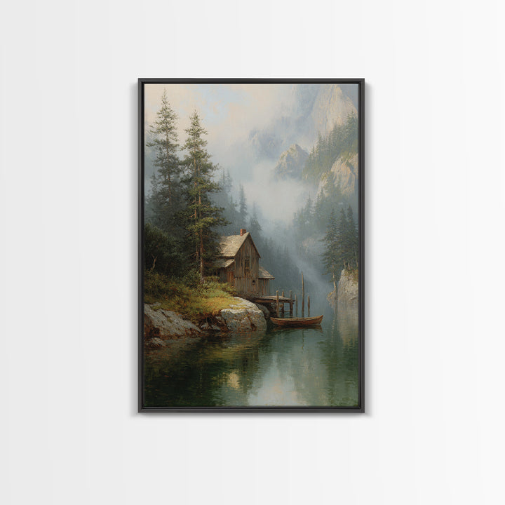 Digital Fantasy Western Horse Rider Canyon Landscape - Canvas Print Large Wall Art Rustic Home Decor For Living Room