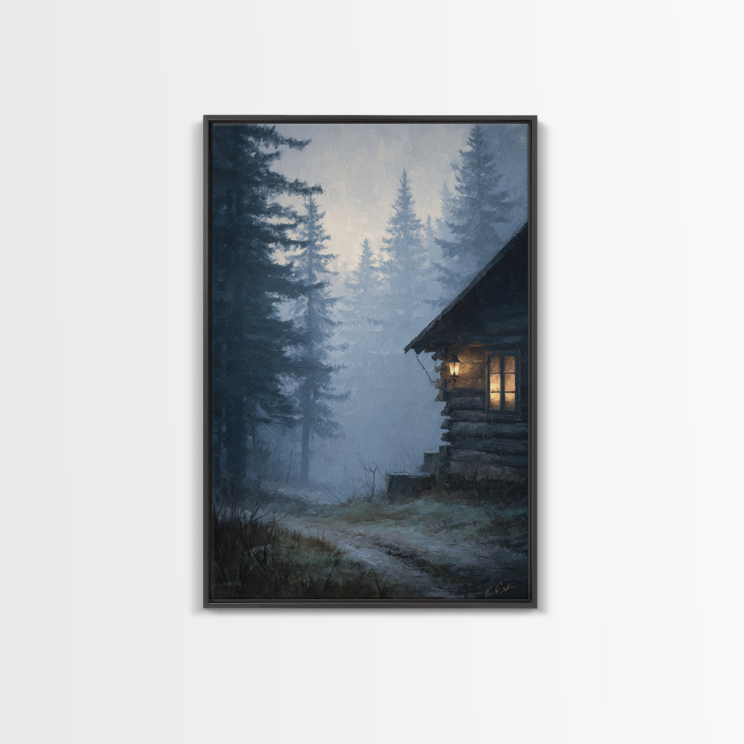 Orange Sunset Lantern Festival River Scene Warm Ambient Lighting Wall Art Canvas Print For Cozy Home Decor