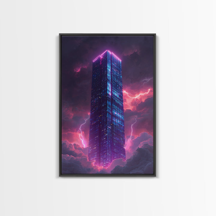 Surreal Mountain Floating Rock Face With Soft Colorful Sky Wall Art Canvas Print Modern Home Decor