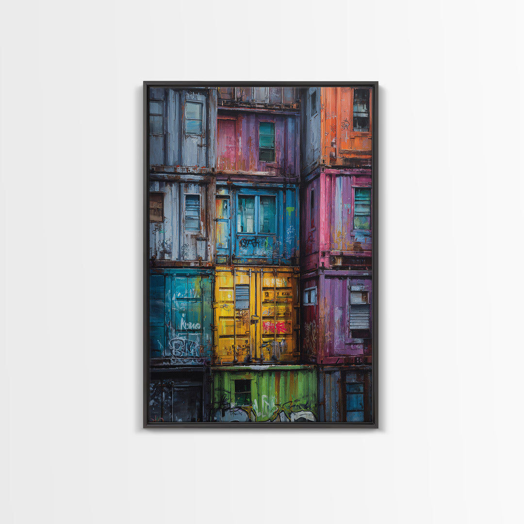 Epic Giant Breaking Chains Between Ancient Columns Wall Art Canvas Print Powerful Mythical Painting