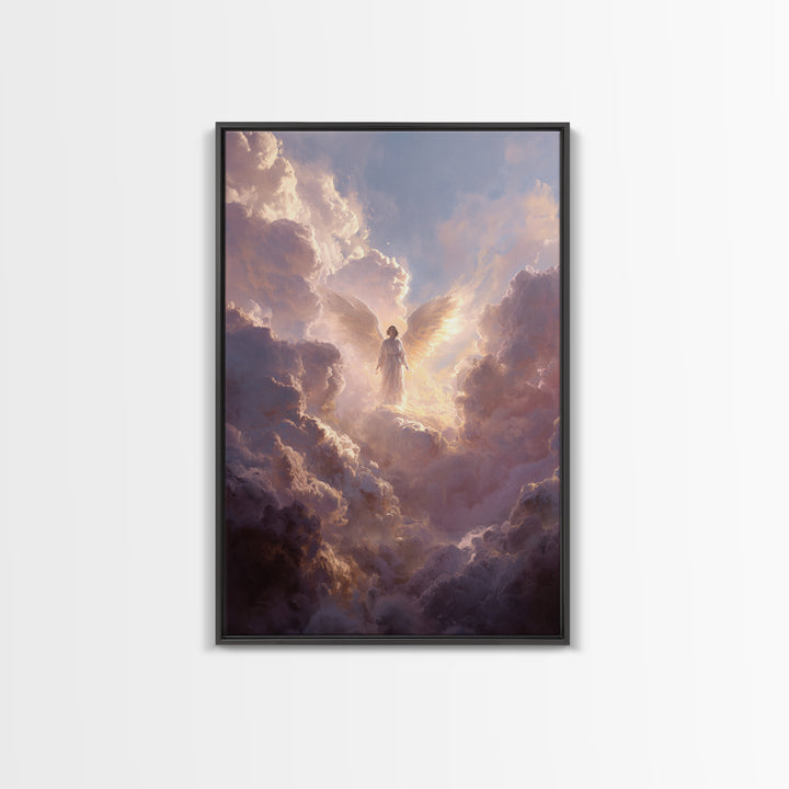Luminous Mosque At Dusk Illuminated With Lanterns Framed Canvas Print Islamic Wall Art For Home Decor And Living Room