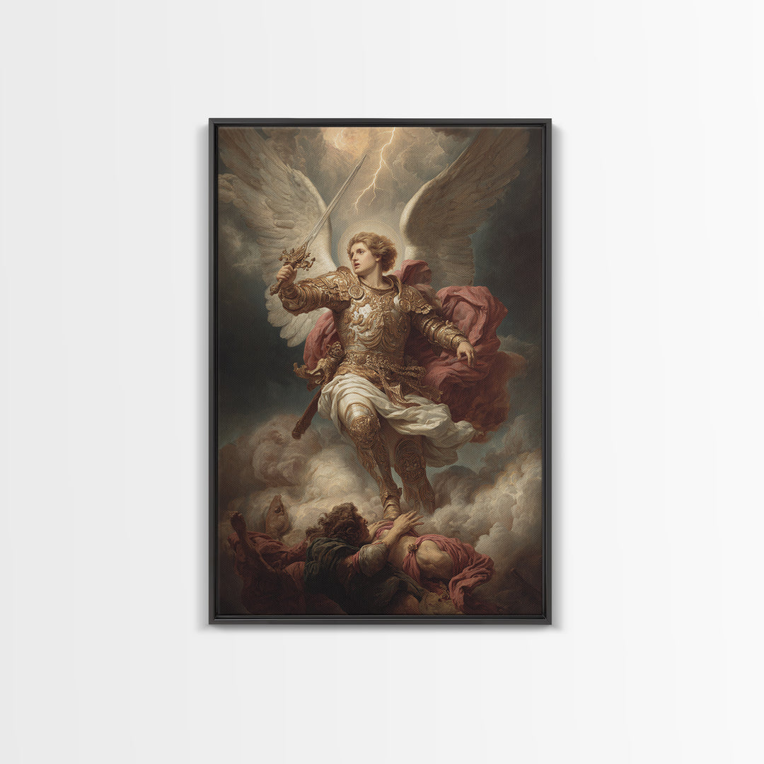 Expressive Stormy Sky With Lightning Fine Art Print Dramatic Landscape Painting Canvas Print For Moody Wall Decor And Art