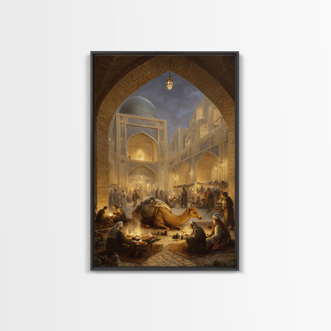 Golden Hour At Historic Jerusalem Ancient Architecture With Shadows Canvas Print Wall Art For Spiritual Home Decor And Travel Lovers