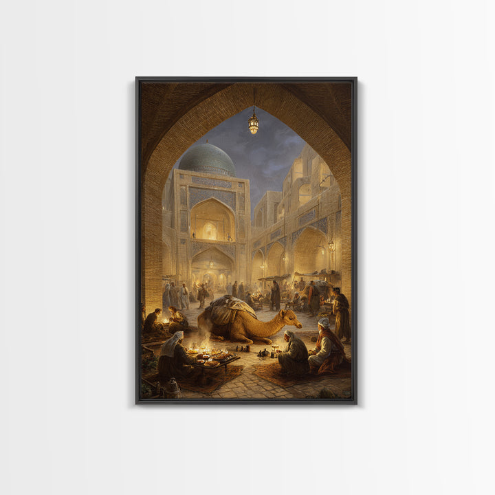 Golden Hour At Historic Jerusalem Ancient Architecture With Shadows Canvas Print Wall Art For Spiritual Home Decor And Travel Lovers