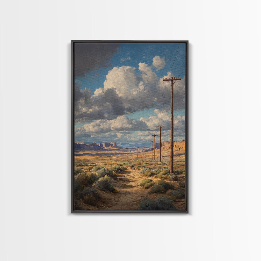 Serene Sunset Landscape Of Monument Valley With Red Rock Buttes And Blue Sky Framed Canvas Print Large Wall Art For Home