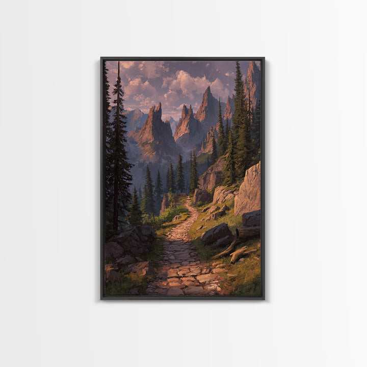 Peaceful Japanese Lotus Pond With Meditating Monk At Sunrise Wall Art Framed Canvas Print Zen Home Decor Relaxing Traditional Painting