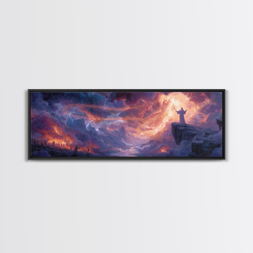 Whimsical Butterflies Floating In Enchanted Forest With Purple Blossoms Wall Art