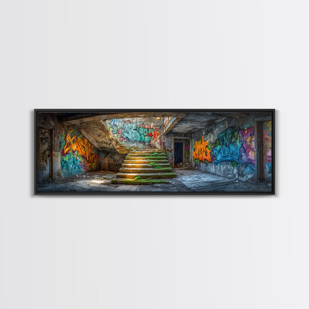Dramatic Epic Fantasy Battle Scene Painting Wall Art Framed Canvas Print with Fiery Skies and Mythical Elements for Home Decor