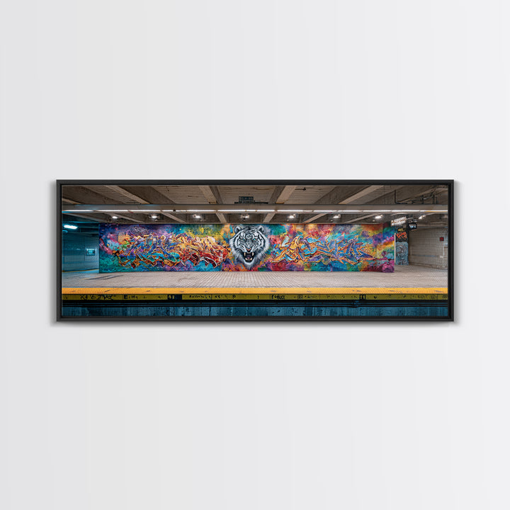 Epic Battle Scene With Vikings And Fire Powerful Fantasy Wall Art Framed Canvas Print For Dramatic Home Decor
