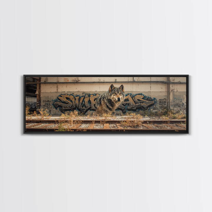 Beautiful Renaissance Style Jesus In Cave With Lions Wall Art Framed Canvas Print Religious Home Decor