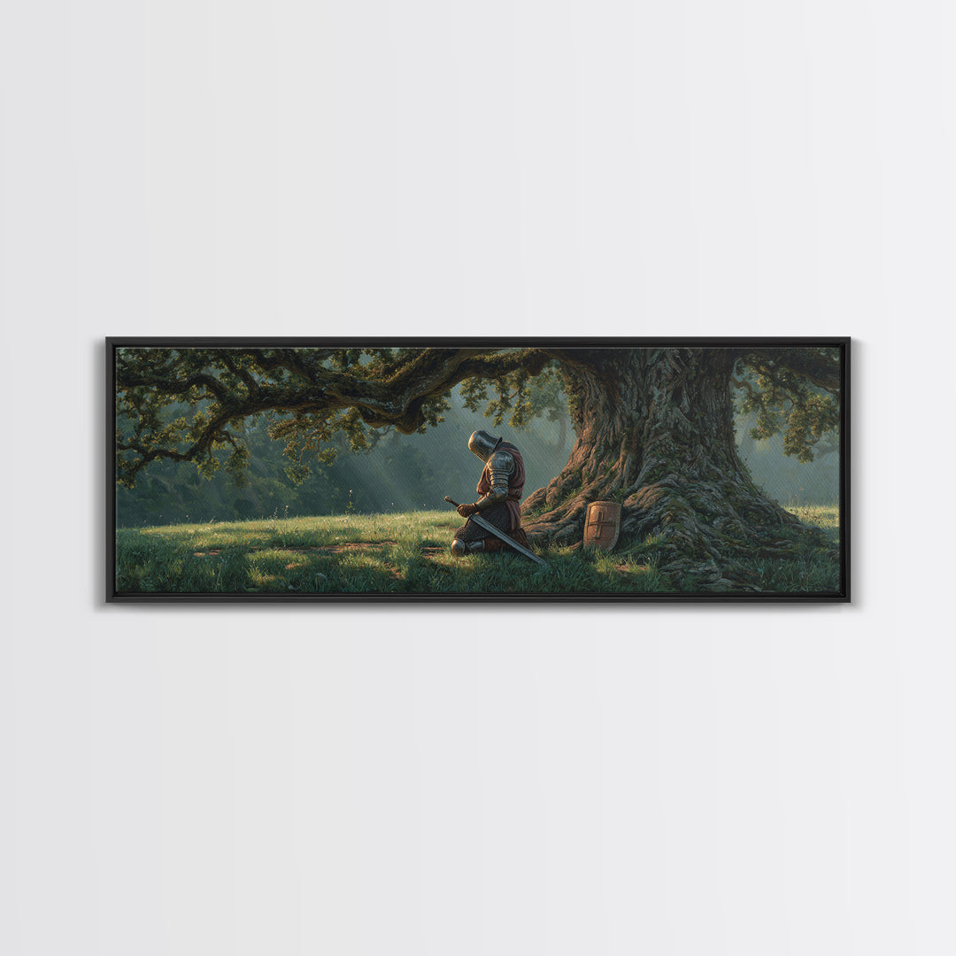 Sunlit Kayakers On Sparkling River Surrounded By Mountain Landscape Wall Art Canvas Print For Nature Lovers