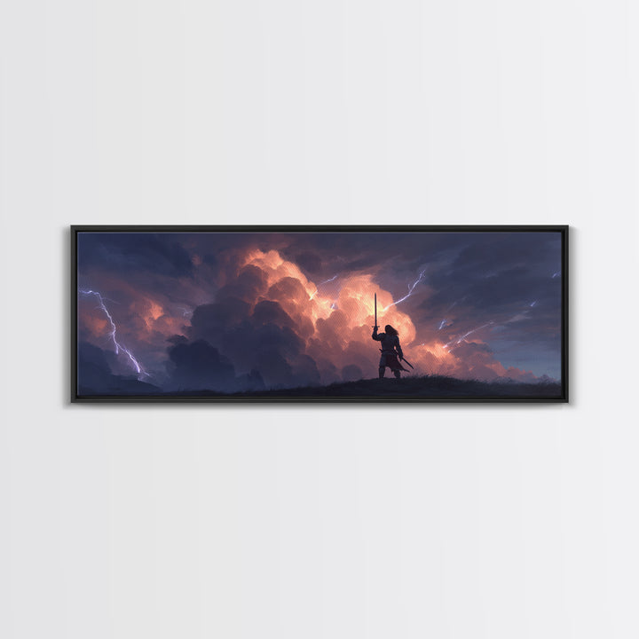 Panoramic Urban Graffiti Covered Stone Archway With Artistic Street Scene Framed Canvas Print