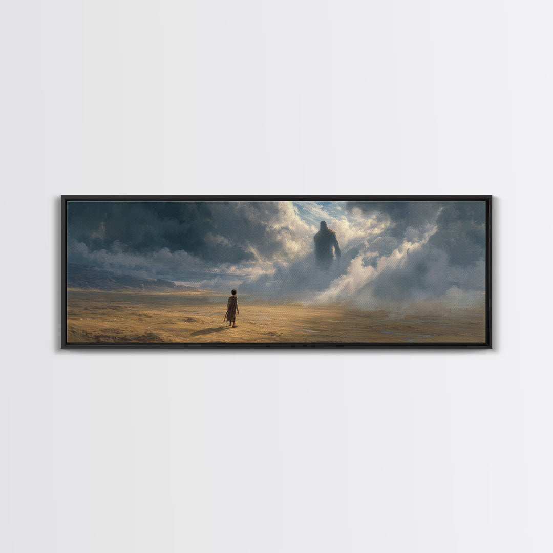 Dramatic Fantasy Seascape With Towering Waves And Magical Cloud Figure Wall Art Canvas Print For Coastal Or Nautical Decor