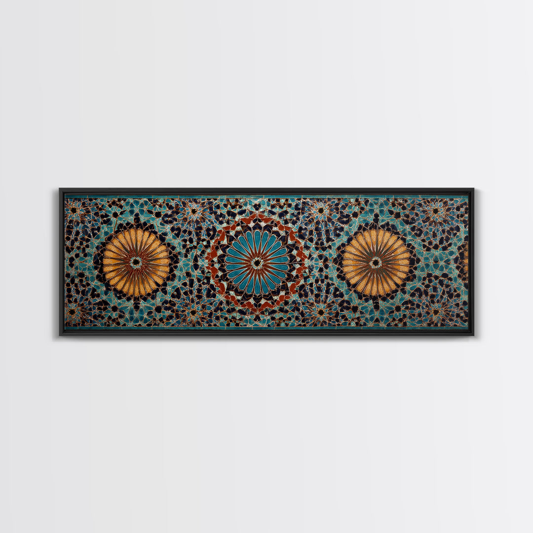 Beautiful Tile Mosaic Traditional Moroccan Pattern Art Canvas Print Wall Art For Elegant Home Decor And Cultural Style