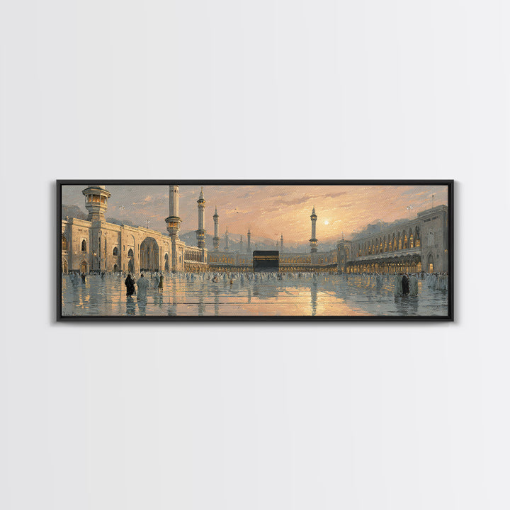 Vibrant Urban Graffiti Street Scene With Reflections Moody Wall Art Canvas Print