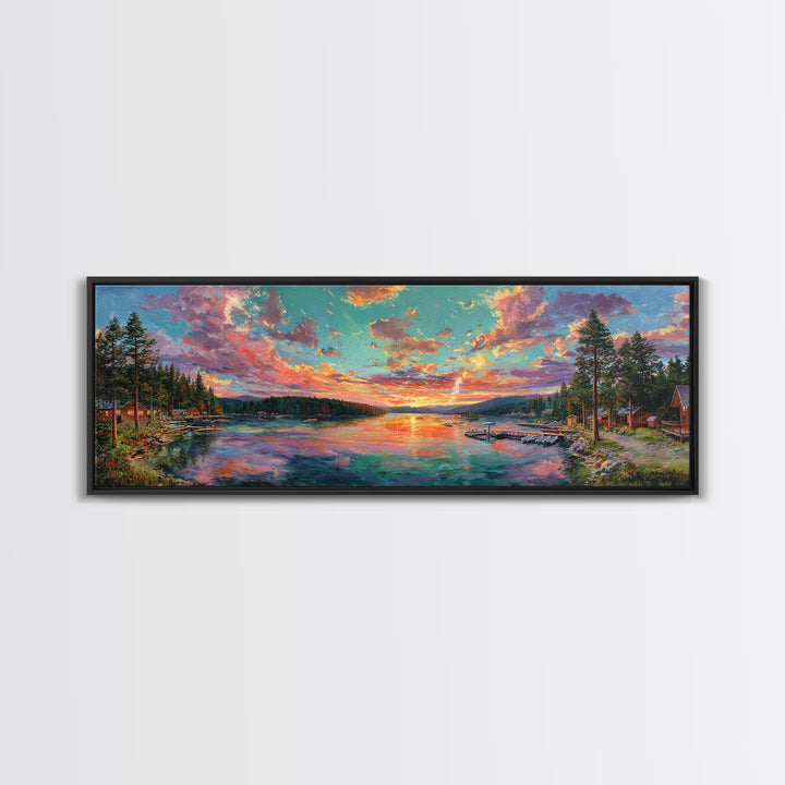 Urban Subway Staircase With Majestic Tiger Mural Wall Art Canvas Print For Man Cave Decor
