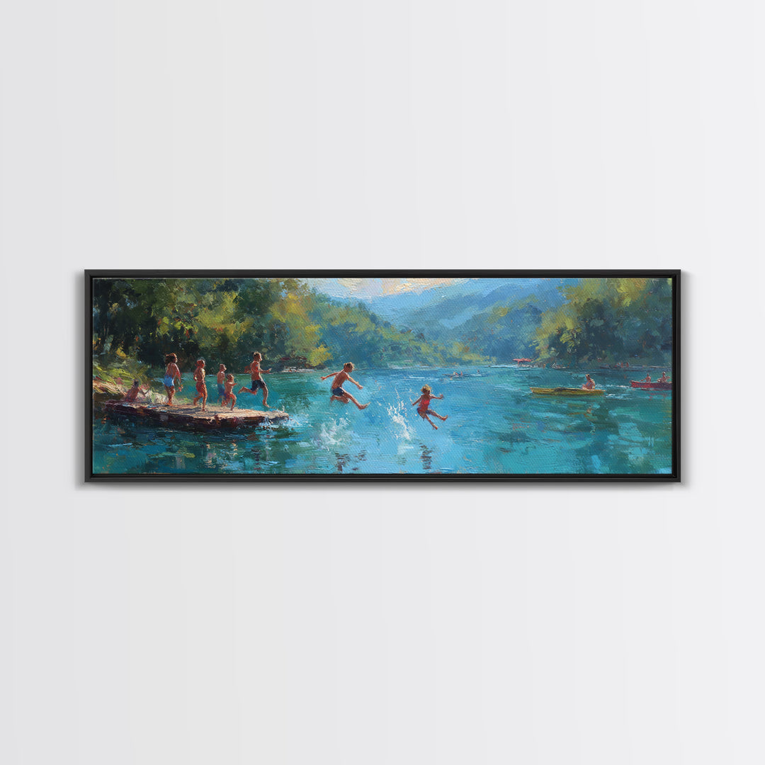 Starry Night Desert Landscape With Palm Trees And Campfire Beautiful Celestial Wall Art Canvas Print