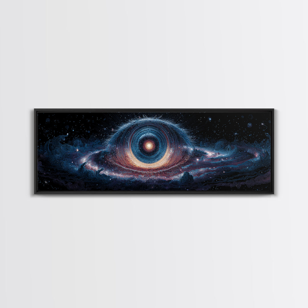 Cosmic Eye Black Hole Galaxy Wall Art, Celestial Canvas Print, Astronomy Decor, Space Wall Decor, Sci Fi Art Print, Home Decor