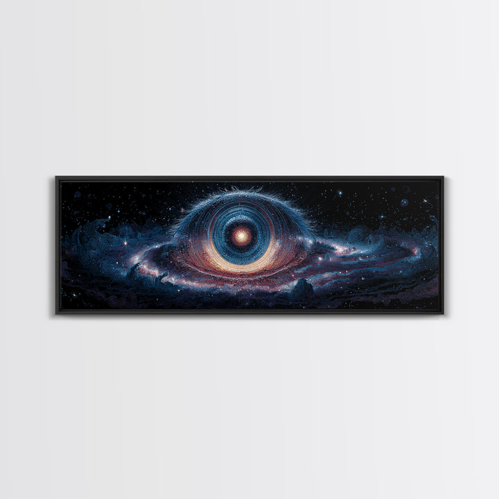 Cosmic Eye Black Hole Galaxy Wall Art, Celestial Canvas Print, Astronomy Decor, Space Wall Decor, Sci Fi Art Print, Home Decor