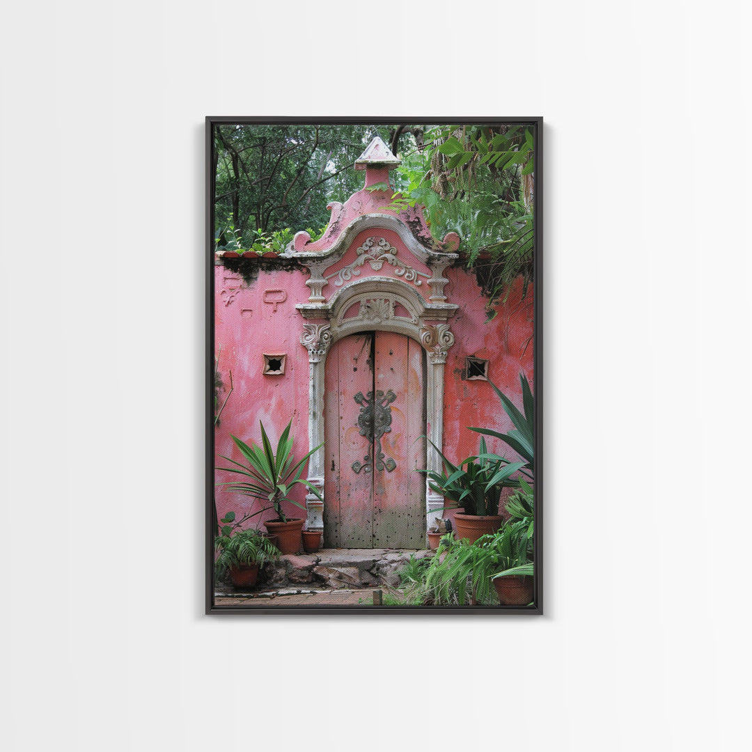 Change675 Architecture Print, 19th Century Architecture Photography, Mexico City Wall Art, Wood Framed Canvas Print