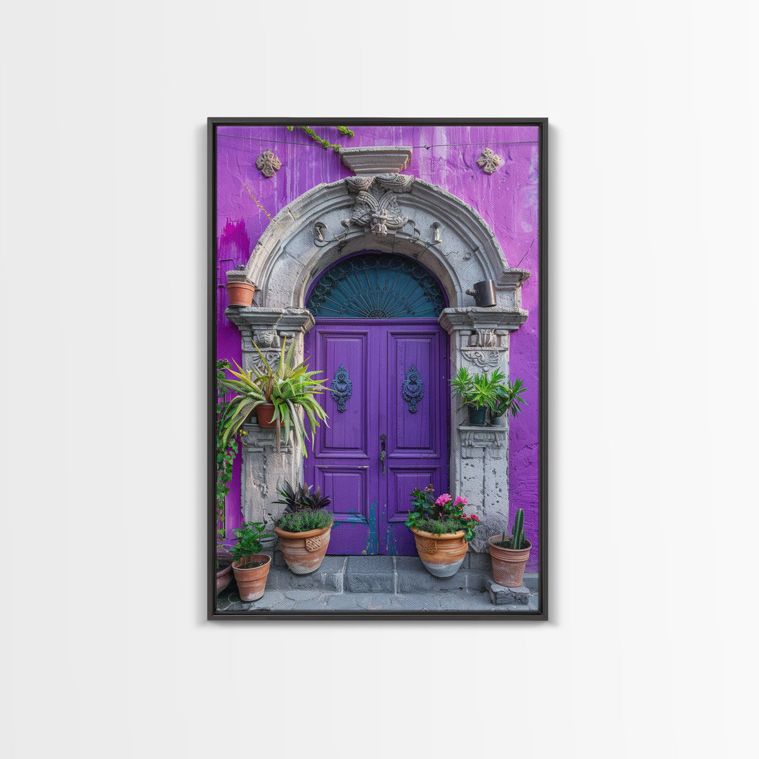 Change45 Architecture Print, 19th Century Architecture Photography, Mexico City Wall Art, Wood Framed Canvas Print