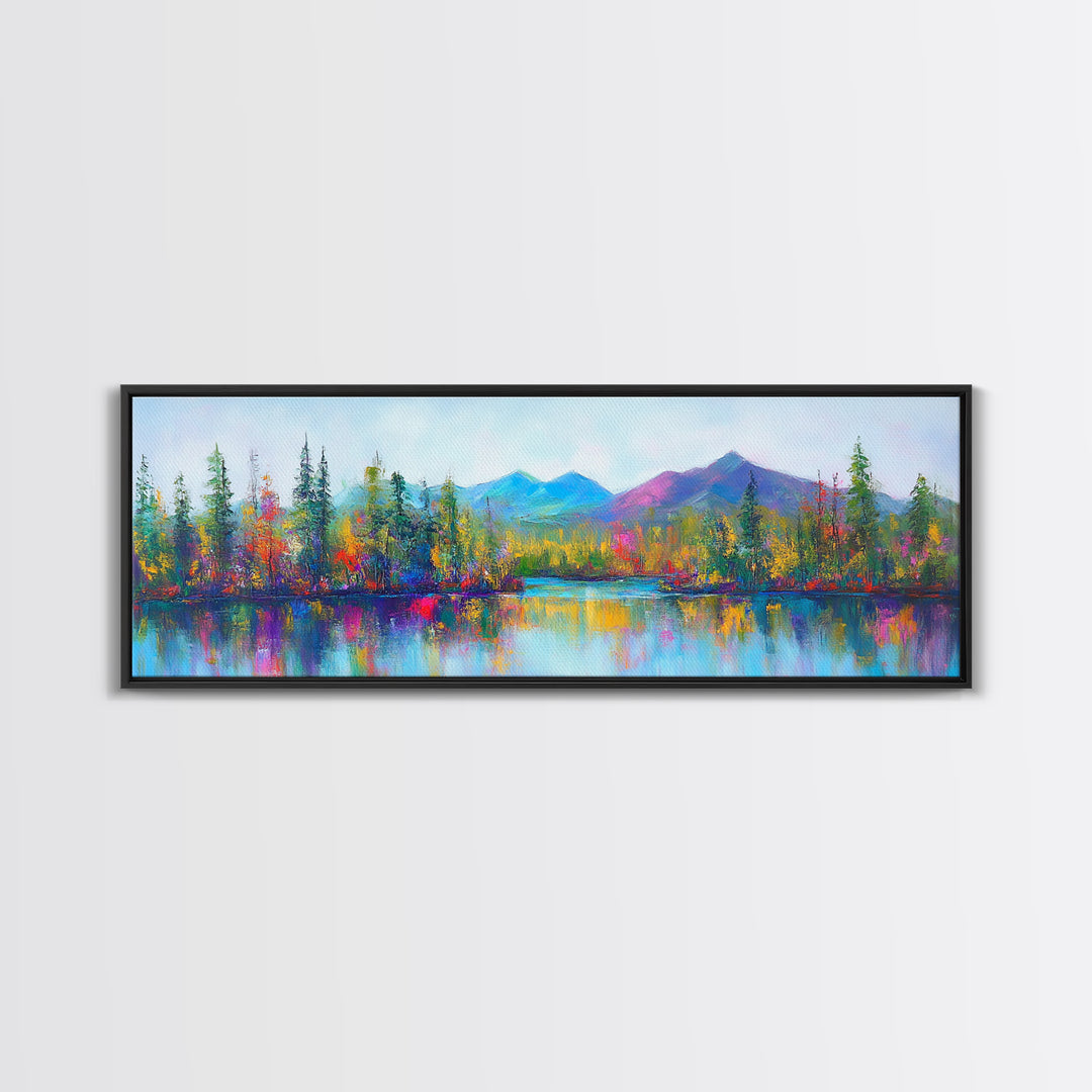 Abstract Landscape Painting Print, Panoramic, Surreal Art, Oversized Wide / Horizontal Fantasy Wall Art