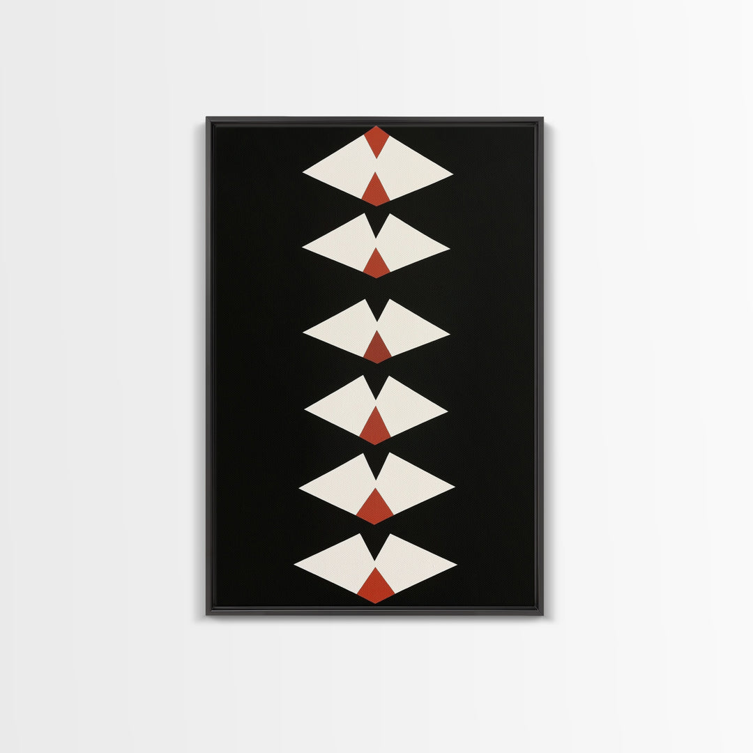 Retro Mid-Century Modern Diamond Art Canvas Print, MCM Style Home Decor