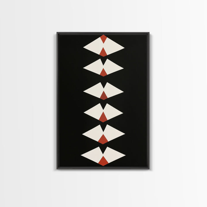 Retro Mid-Century Modern Diamond Art Canvas Print, MCM Style Home Decor