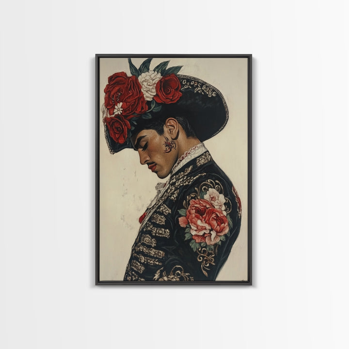 Abstract Wall Art Bullfighter Painting Print, Corrida Wall Art, Chicano Art, Spanish Home Decor, Modern Wall Art Living Room Wall Art, Mexicano Art