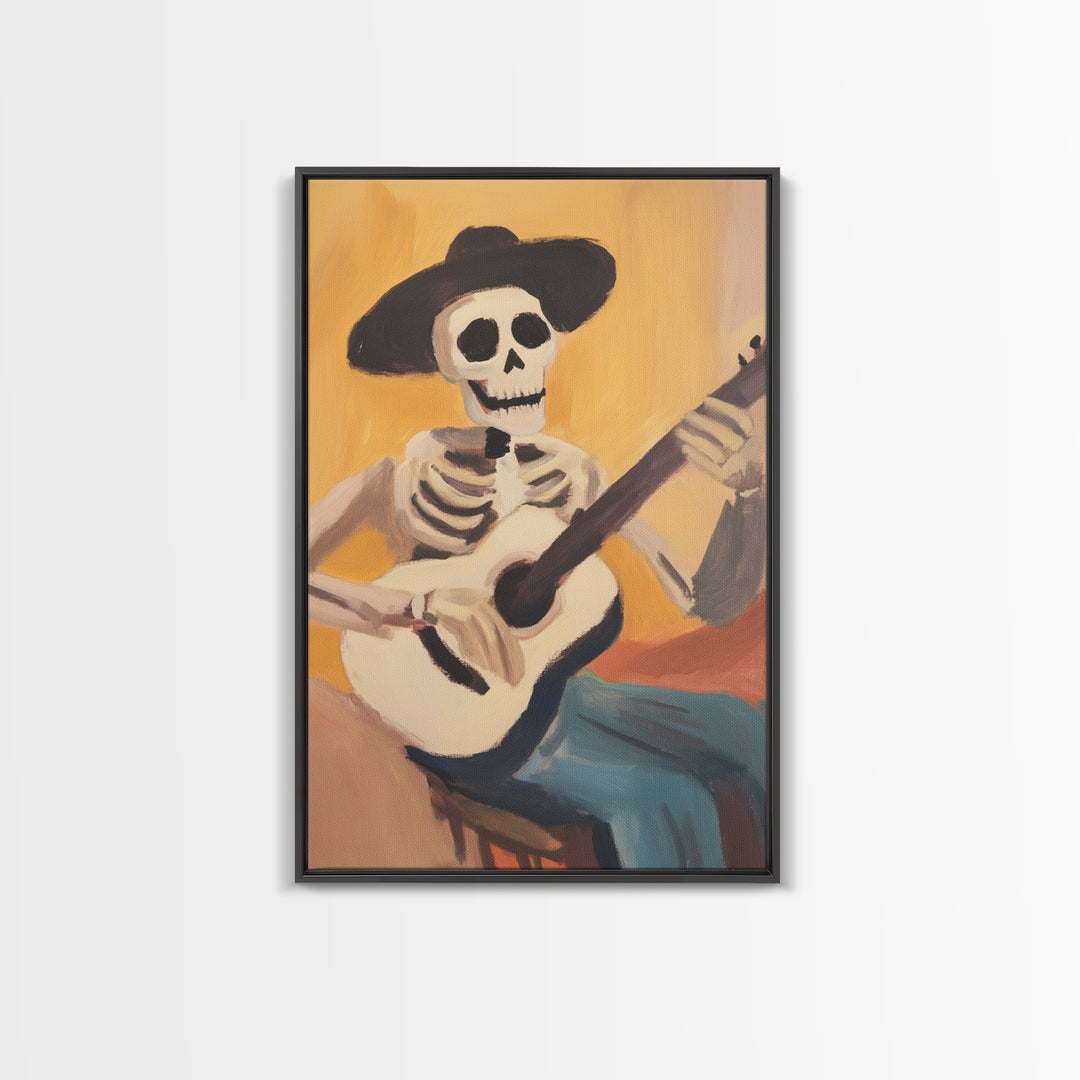 Chicano Cowboy Guitarist Canvas Print - Tejano Wall Art - Mexicano Home Decor