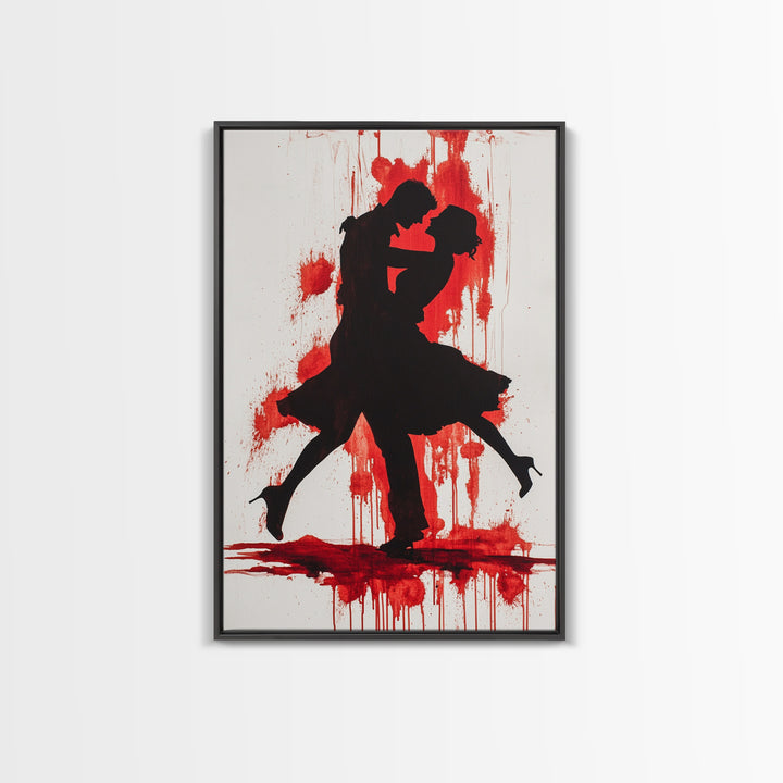 Couple Painting Print, Couple Dancing The Tango, Canvas Print, Wedding Decoration, Wedding Gift, Couple Art, Dancing Couple Art