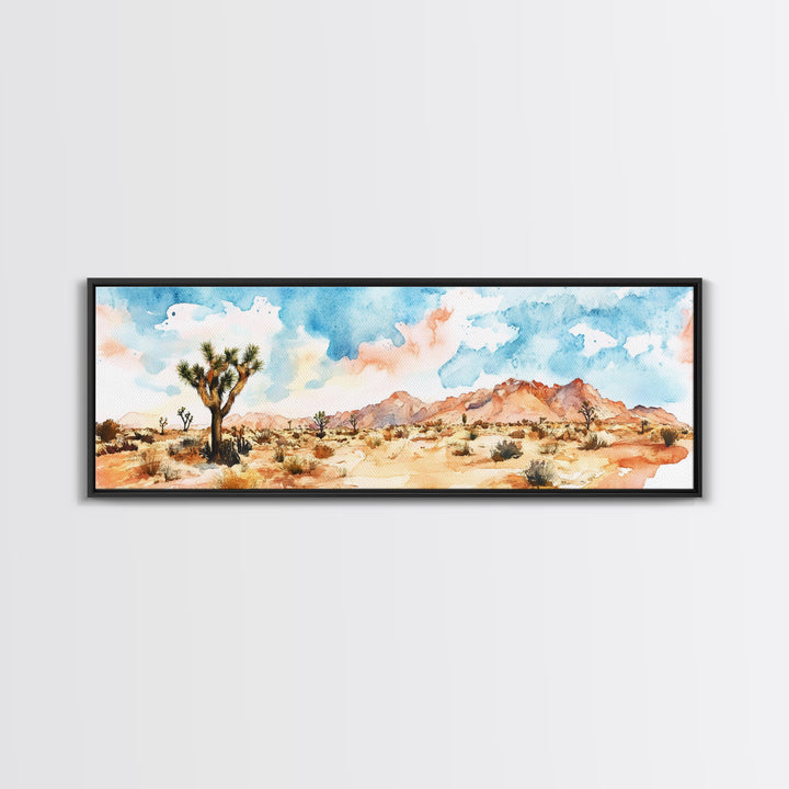 Desert Landscape Painting Print, Pueblo Style Home Decor, Southwestern Farmhouse Painting of Joshua Tree California, Minimalist Decor