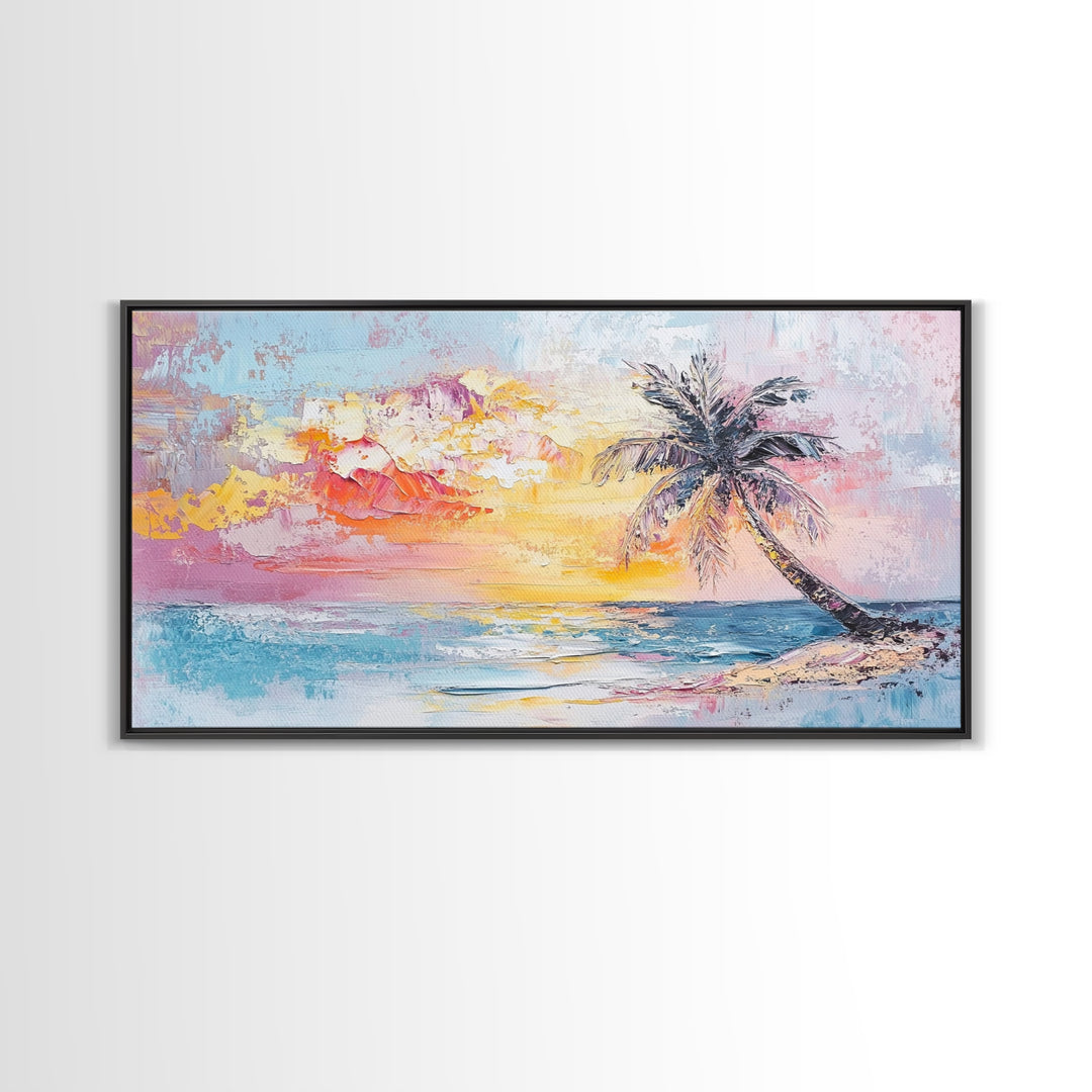 Nautical Seascapes Oil Painting Canvas Print, Nautical Landscape Painting, Beach house or Lake house art, Above Sofa Art, Sunset Painting