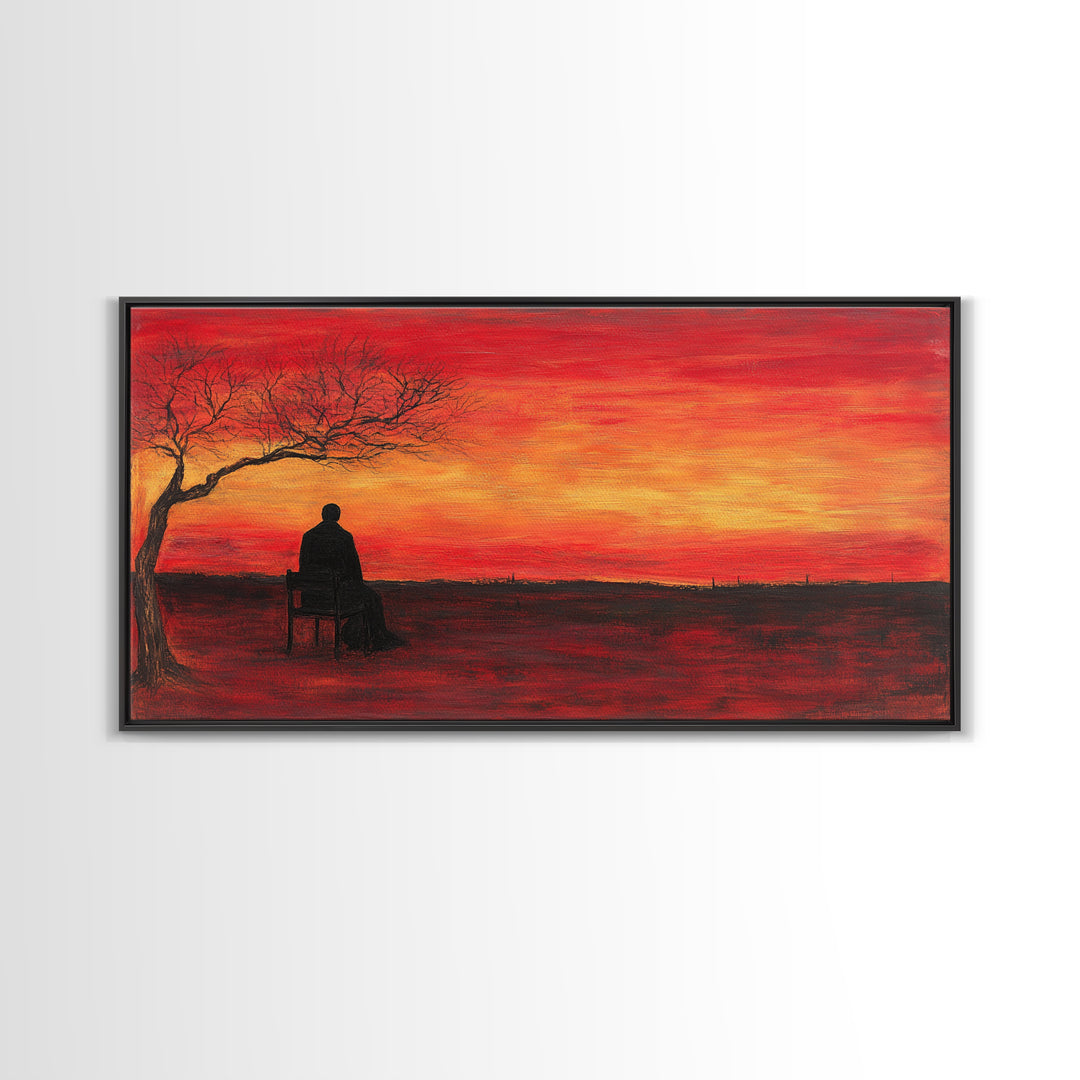 Despair - Framed Canvas Print - Moody Decor - Abstract Wall Art