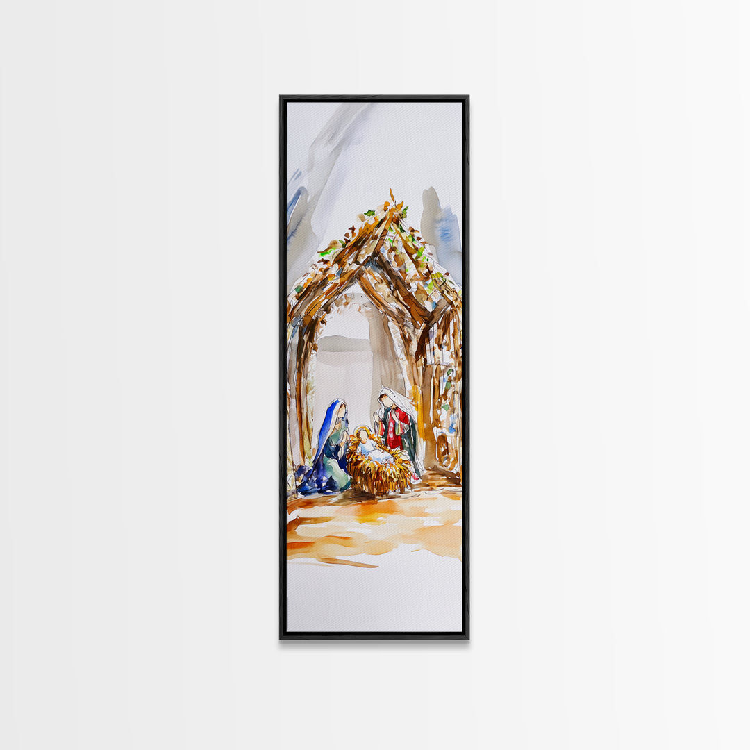 Phoenix Rising Art Firebird Canvas Print, Tall Skinny Art, Framed Option Available, Mythical Creature Wall Art, Unique Bedroom Decor