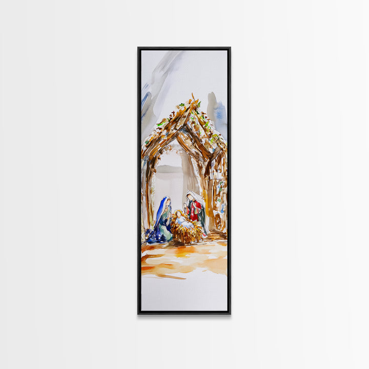 Phoenix Rising Art Firebird Canvas Print, Tall Skinny Art, Framed Option Available, Mythical Creature Wall Art, Unique Bedroom Decor