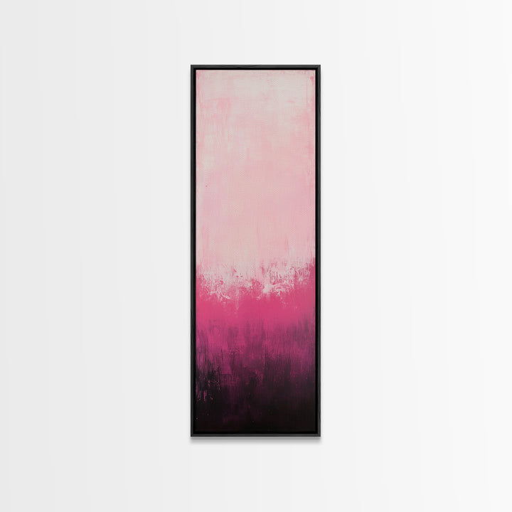 Gradient Pink Ombre Framed Canvas Print Light Pink Abstract Wall Art Bedroom or Living Room Coastal Cowgirl Aesthetic