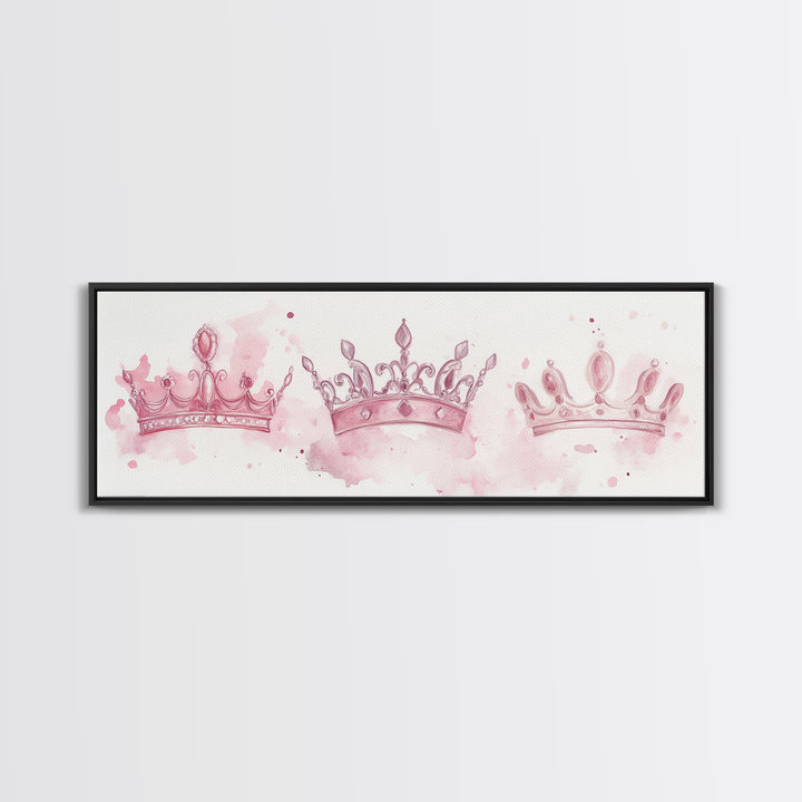 Crown Jewels Canvas Print Victorian Art Nouveau Print Pink Wall Art Bedroom Decor Light Pink Wall Art Feminine Glam Decor Gift