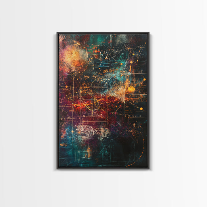 Cosmic Science Canvas Print Abstract Scientific Artwork Universe Wall Art Therapy Art Modern Space Decor Astronomy Lover Gift