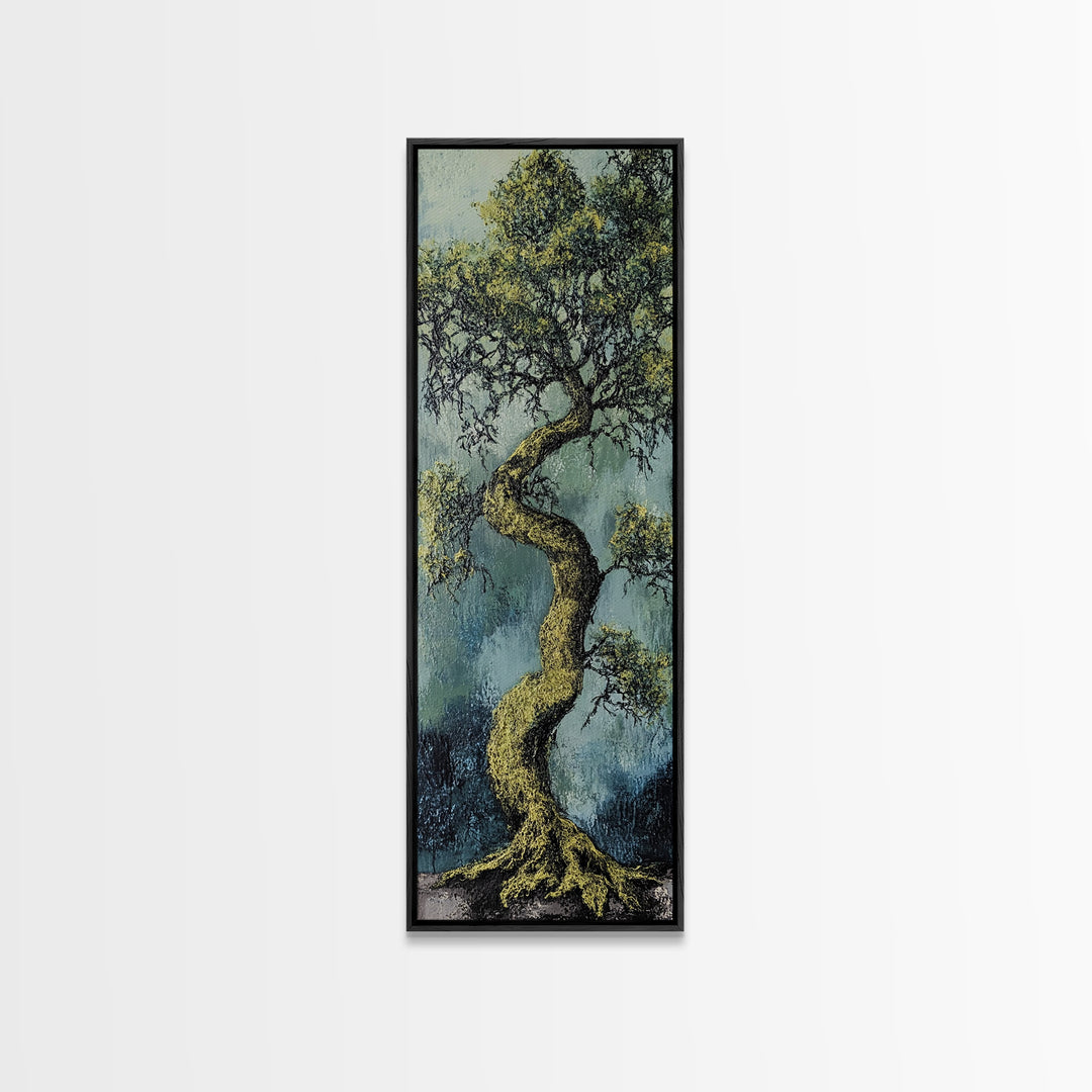 Oak Tree Art, Canvas Print, moody art, botanical prints, farmhouse art, vertical wall art, rustic art, extra wide art, above bed wall art