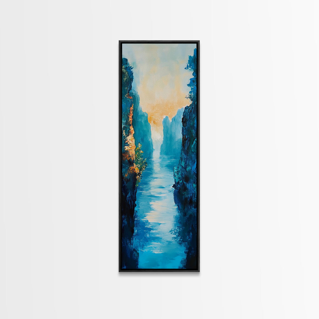 Canyon River, Southwest Wall Art, Moody Landscape, Nature Wall Art, Vertical Wall Art, Living Room Art, Canvas Print