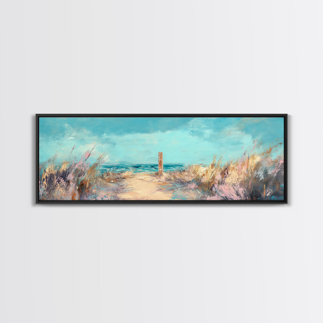 Ocean Breeze, Seaside Escape, Coastal Painting, Framed Canvas Print, Beach Wall Art, Home Decor, Modern Art, Bedroom Decor