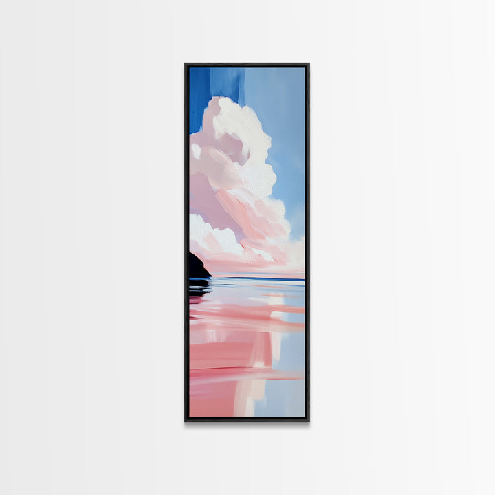 Sunset Reflection, Pastel Clouds, Serene Landscape, Canvas Print, Tranquil Art, Modern Home Decor, Office Wall Art, Beach House Style