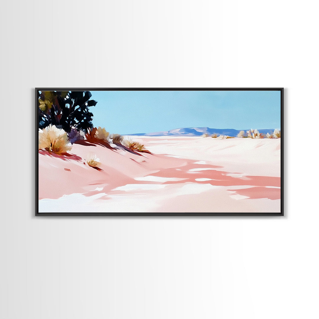 Desert Path, Serene Landscape, Southwest Art, Minimalist Nature Print, Living Room Wall Art, Earthy Aesthetic, Canvas Print, Home Decor