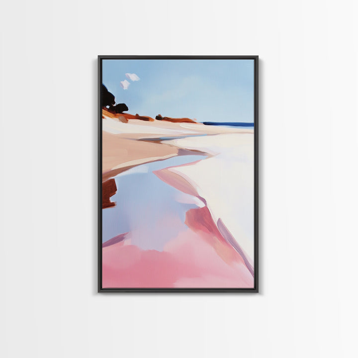 Beach Serenity, Coastal Art, Abstract Seascape, Modern Home Decor, Minimalist Ocean, Canvas Print, Living Room Wall Art, Beach House