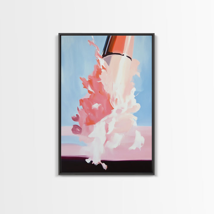 Cosmic Blast, Space Art, Sci-Fi Painting, Framed Canvas Print, Futuristic Wall Art, Modern Home Decor, Space Exploration Artwork