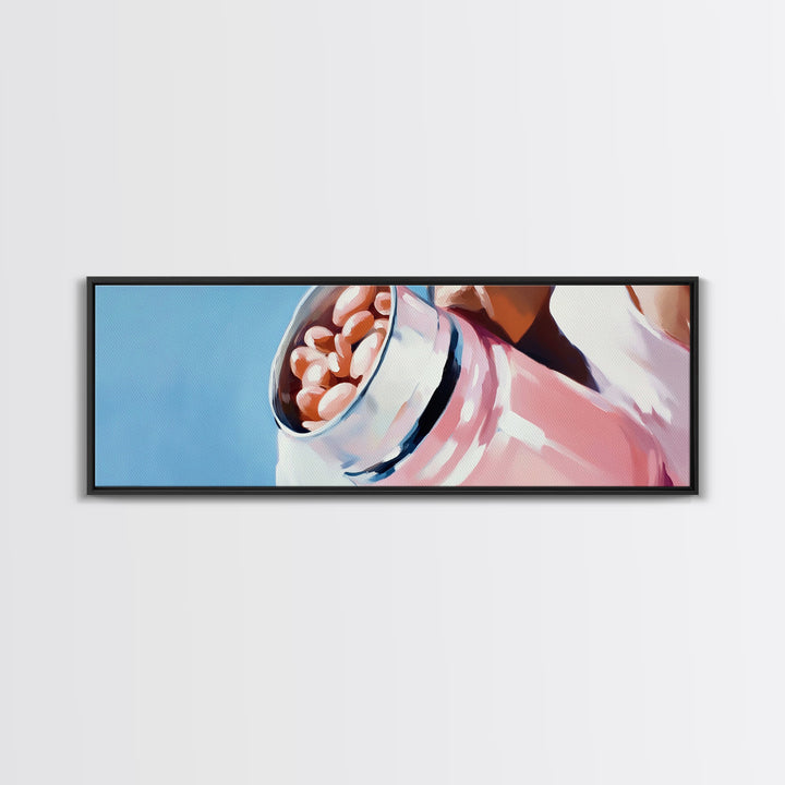 Coffee Beans Painting, Kitchen Wall Art, Warm Aesthetic Print, Coffeehouse Decor, Large Canvas Print, Modern Minimalist Art, Cafe Decor