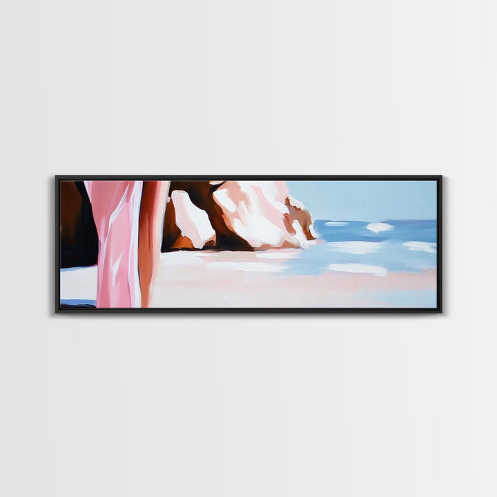 Ocean Breeze, Beach Vibes, Pastel Seascape, Summer Aesthetic, Canvas Print, Coastal Home Art, Boho Wall Art, Bedroom Decor